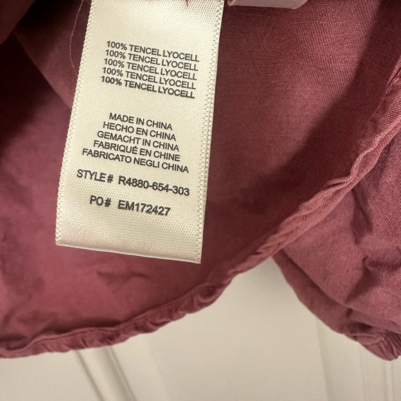 Anthropologie Cloth + Stone tencel 3/4 peasant top size Large - Picture 4 of 5